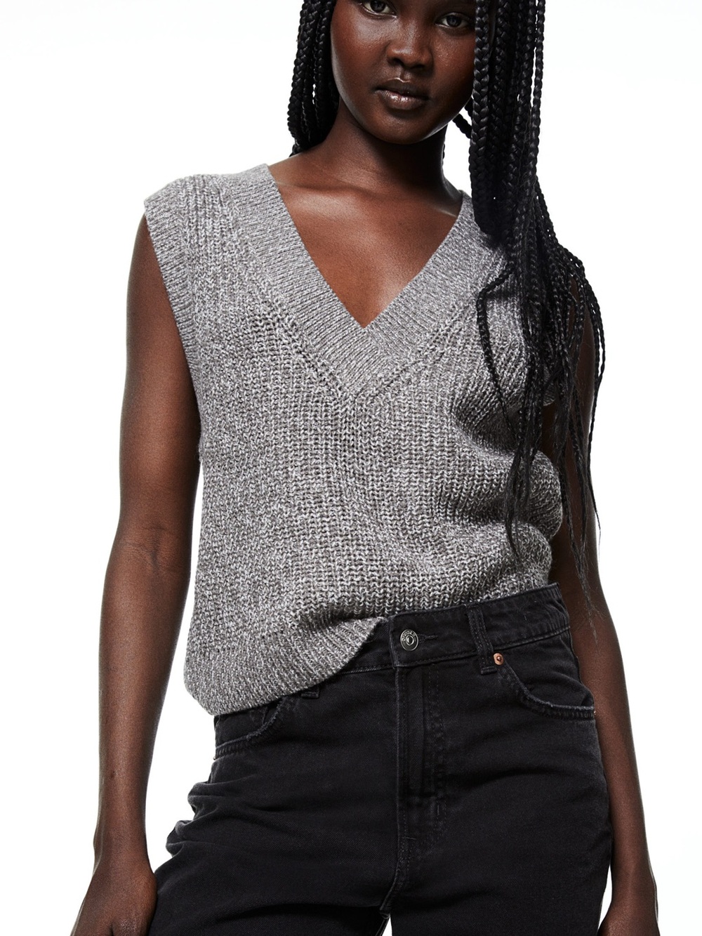 H&M Divided heather grey sweater vest